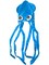 Novelty Blue Squid With Long Tentacles Party Hat Cap Costume Accessory
